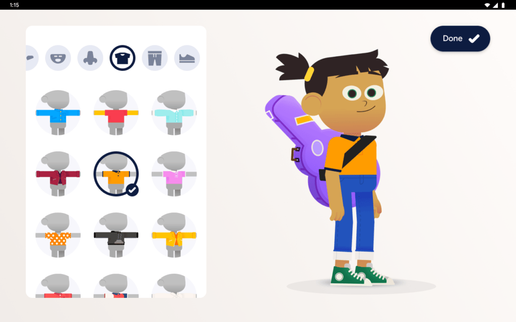 google kids space character