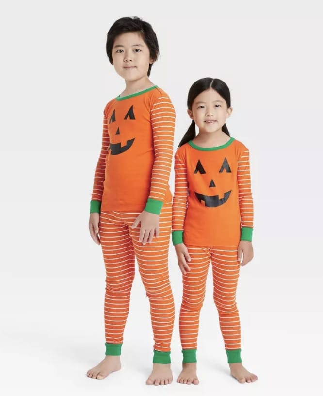 Halloween Pumpkin Matching Family Pajama Set