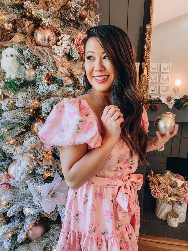 pink dress for Christmas