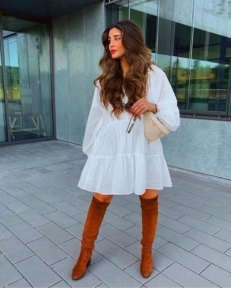 wearing dress with boots