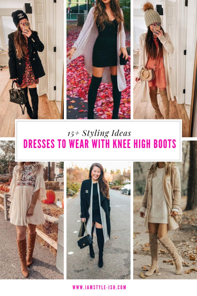 15+ Dresses to wear with knee high boots