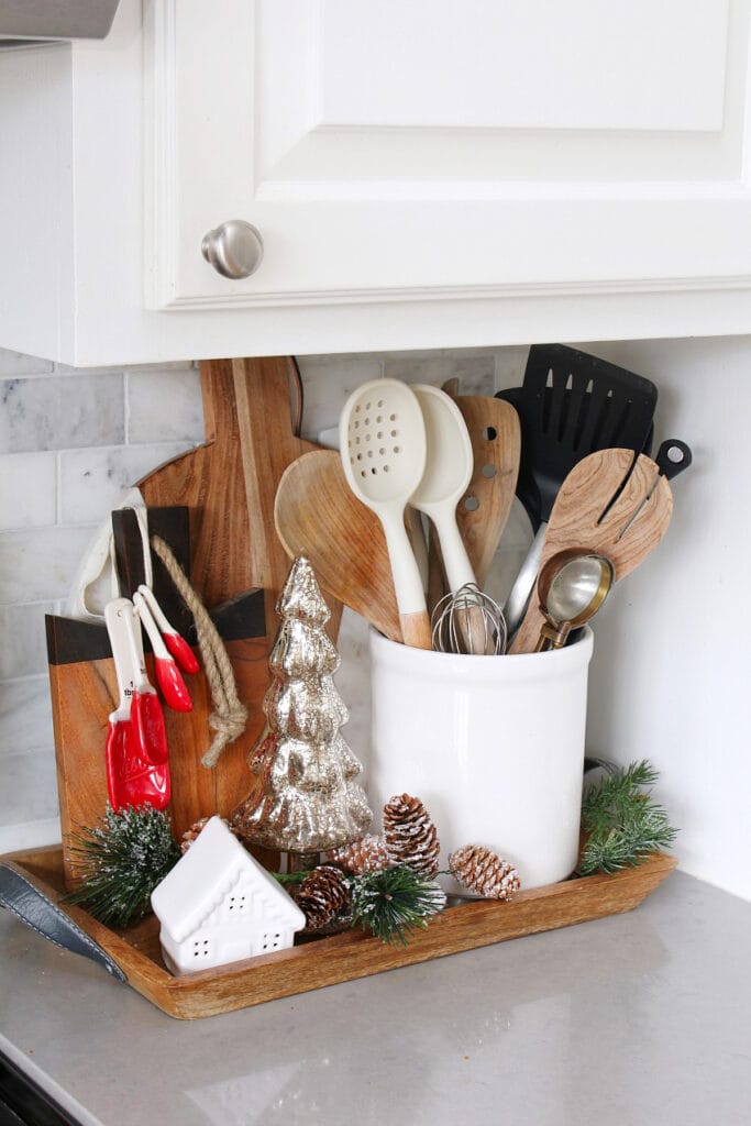 Kitchen Counter Christmas Decor Ideas - Trees