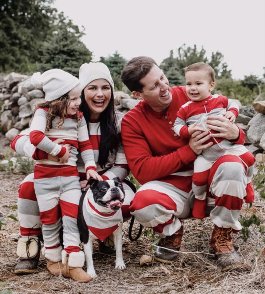 Burt's Bees matching family holiday pajamas