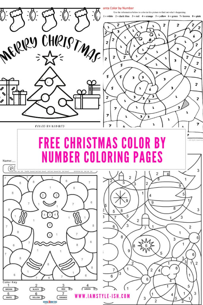 FREE Christmas Color by Number Coloring Pages