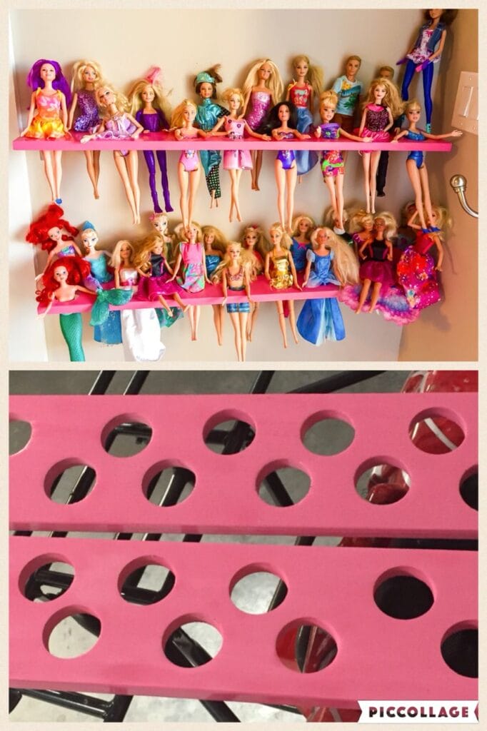 DIY barbie doll organizer