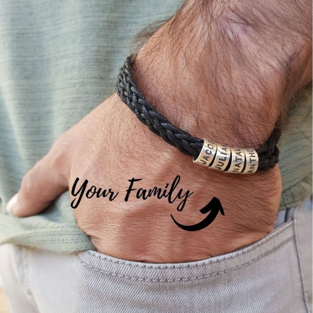 Personalized bracelet Valentine's Gifts for Dads