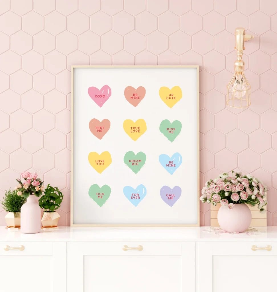 Candy Hearts Poster