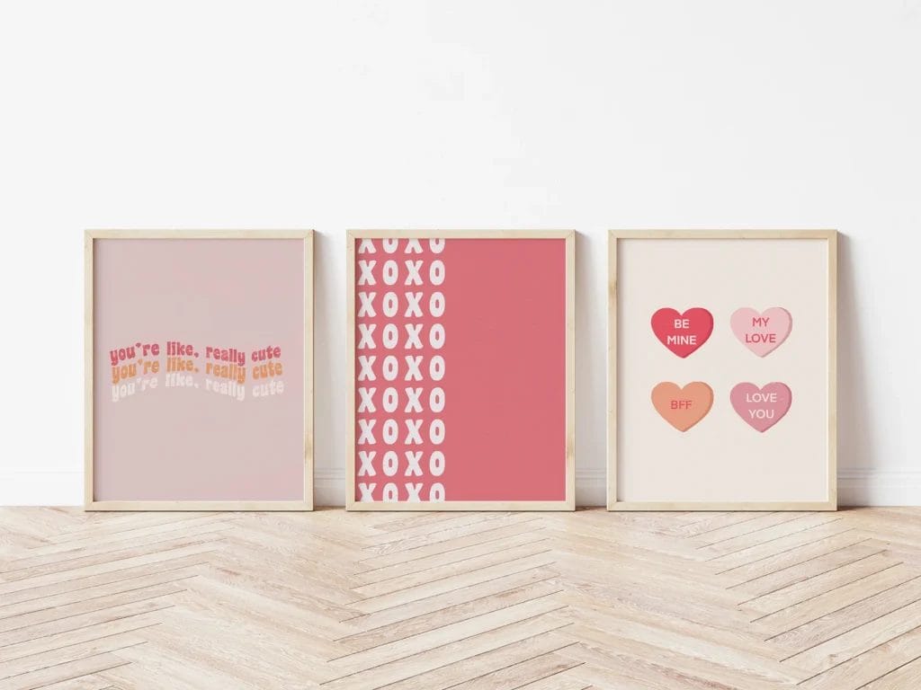 Retro Cute V-day Posters Pack