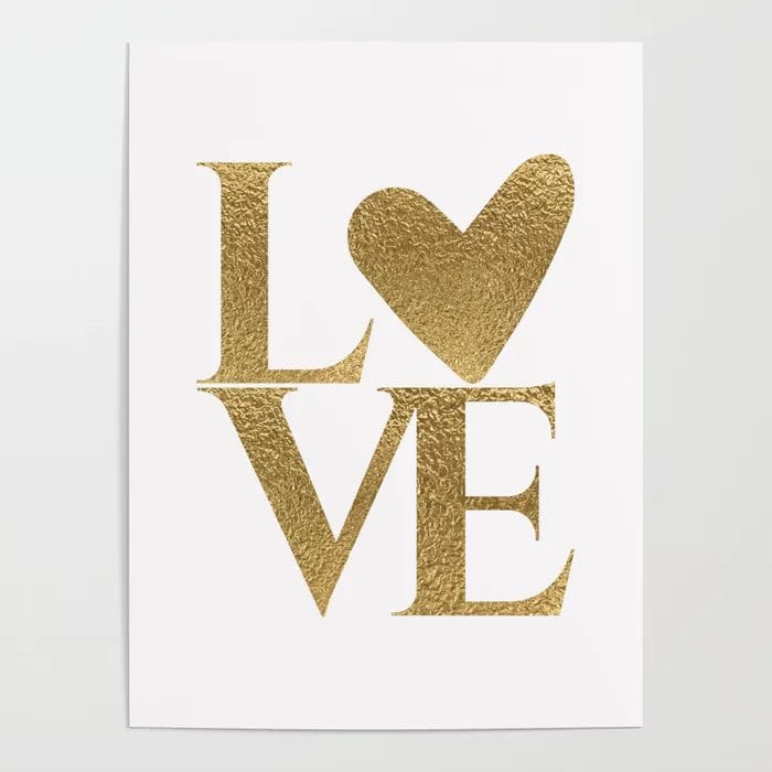 Gold Foil Love Poster