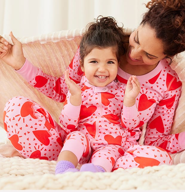 mommy and me heart pajamas