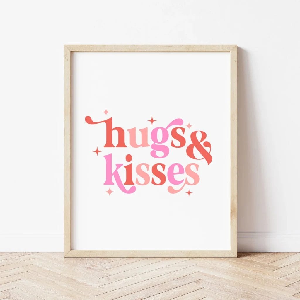 Hugs & Kisses Wall Print