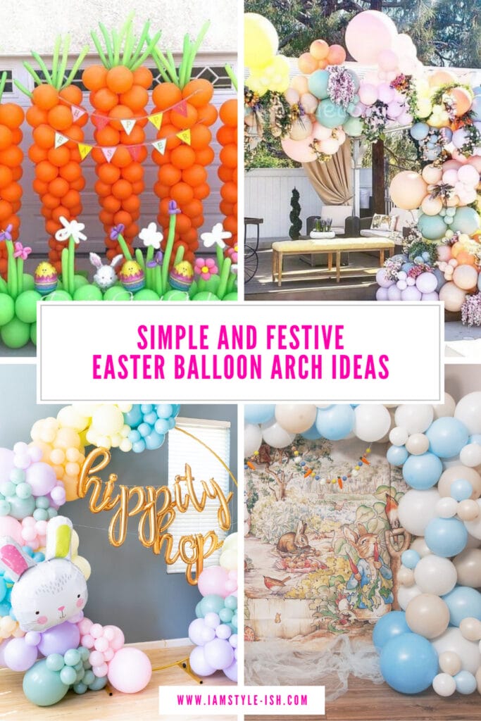 simple and festive easter balloon arch ideas
