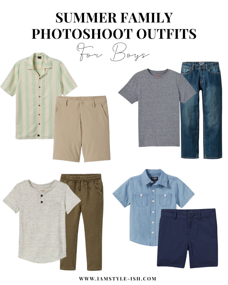 summer family photoshoot outfits for boys