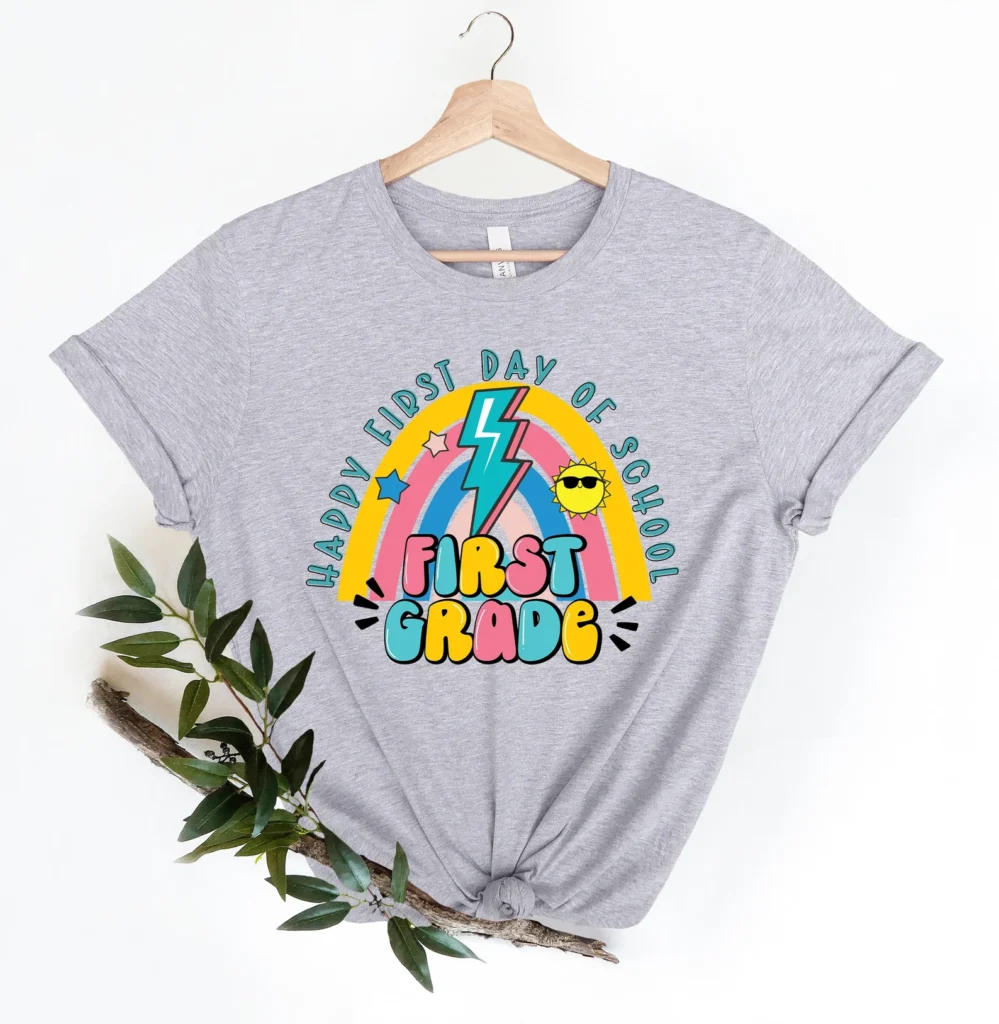 happy first day of school tee shirt