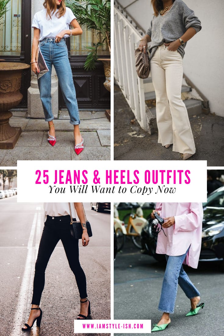 Pinterest | Heels, Pretty high heels, Jeans with heels