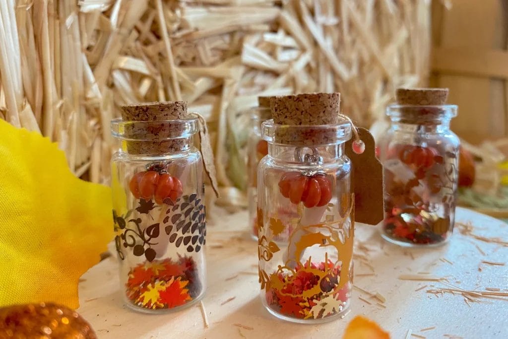 Fall Message in a Bottle Party Favor