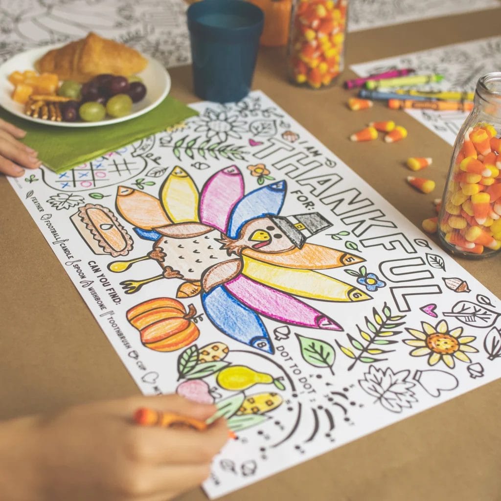 Fall Thanksgiving Placemats for Kids