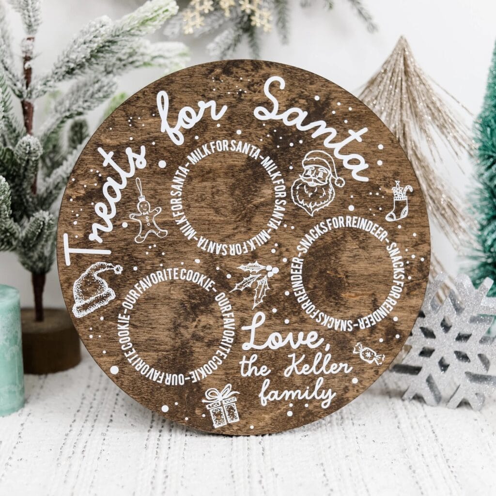 custom santa cookie platter
