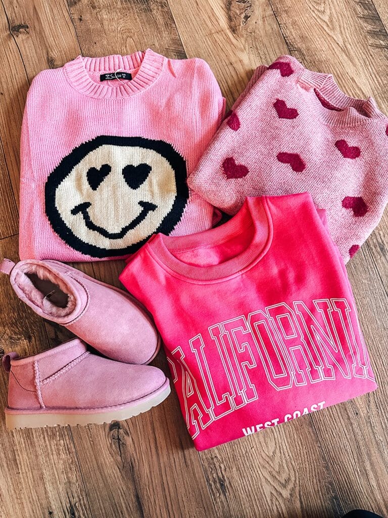 pink sweatshirts valentine's day