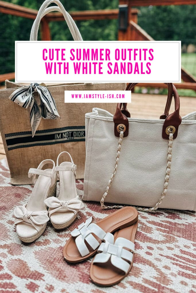 CUTE SUMMER OUTFITS WITH WHITE SANDALS