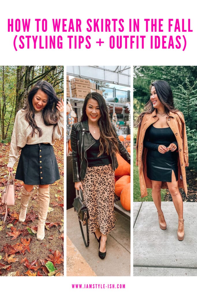 How to wear skirts in the fall: Styling Tips + Outfit Ideas