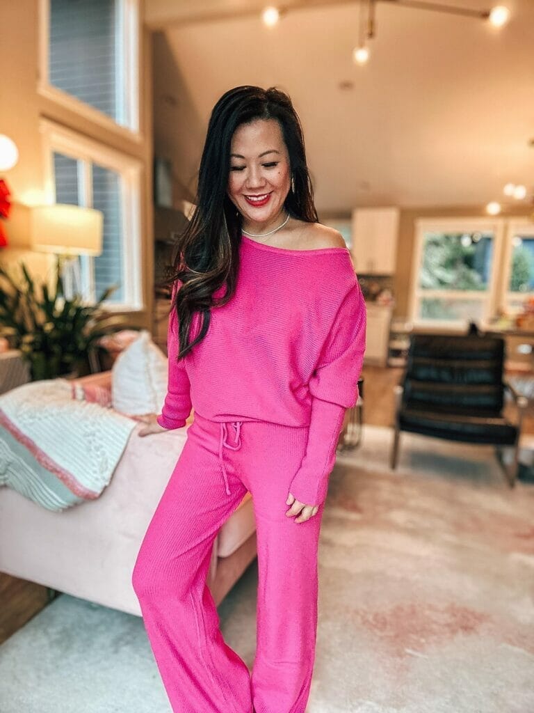 pink loungewear set