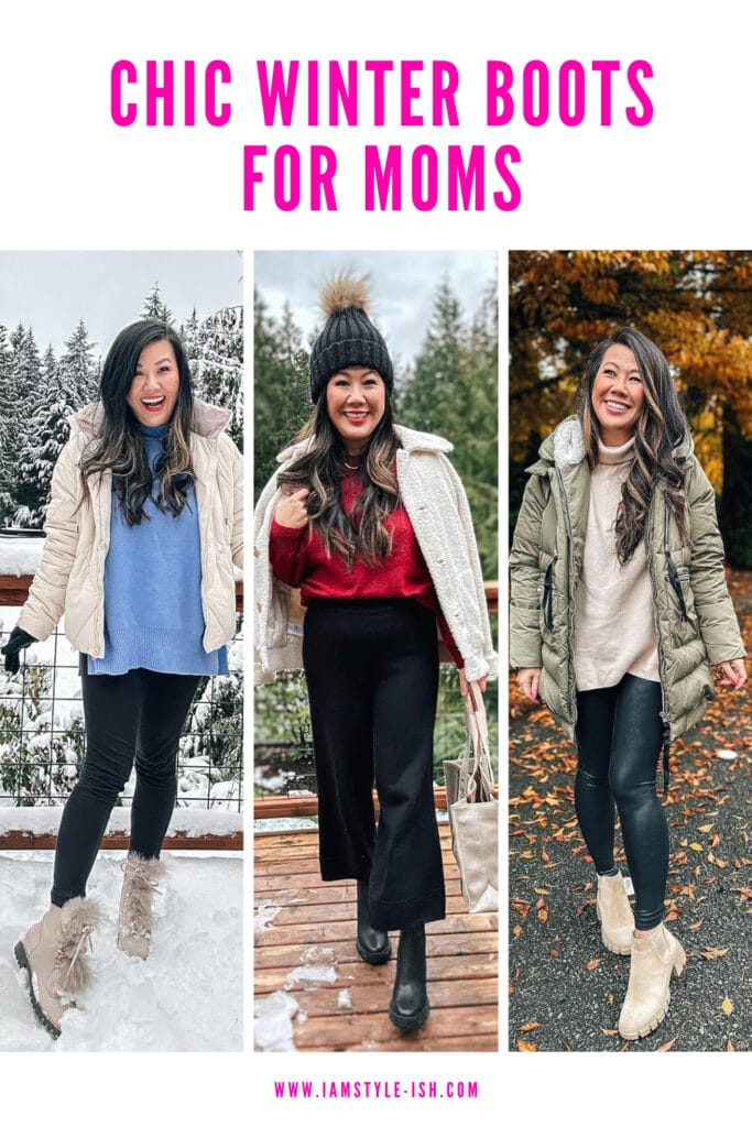 Chic winter boots for moms