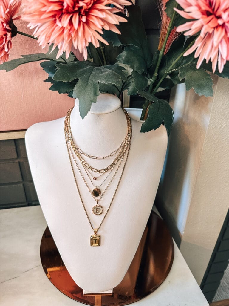 layering necklaces for a petite frame